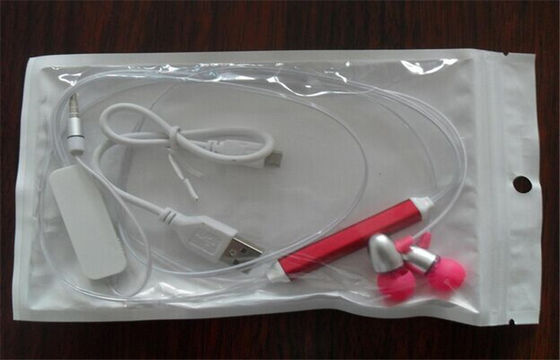 Plastik Blinking LED Kawat Earphone electroluminescent Produk Dikemas Dengan OPP Bag