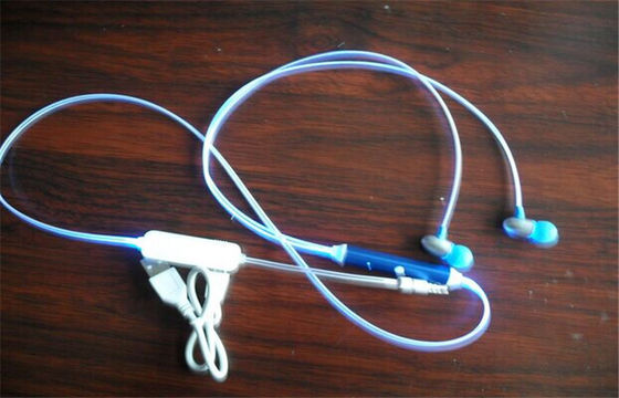 Plastik Blinking LED Kawat Earphone electroluminescent Produk Dikemas Dengan OPP Bag
