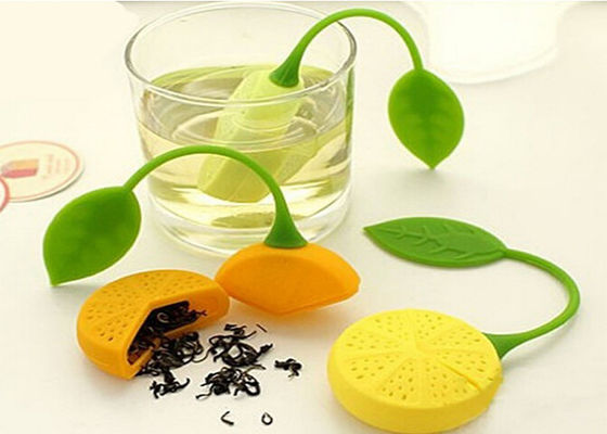 Isolasi Panas Silicone Peralatan Dapur Food Grade Silicone Tea Bag Of Lemon Shaped