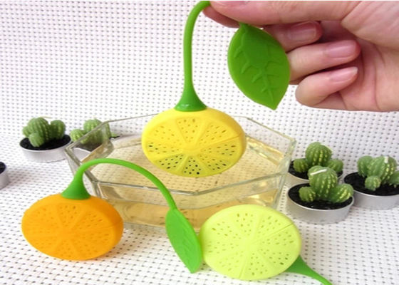 Isolasi Panas Silicone Peralatan Dapur Food Grade Silicone Tea Bag Of Lemon Shaped