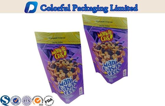 Penghalang tinggi tahan lama Disesuaikan Resealable Berdiri kantong untuk kemasan makanan