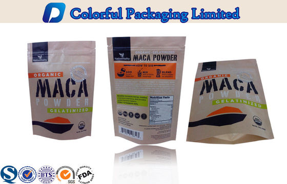Food Grade Resealable biodegradable Berdiri kantong untuk rempah-rempah, saus, daging