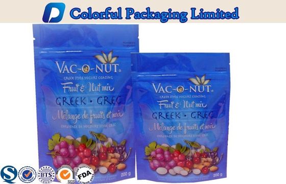 Kacang Kemasan Resealable Berdiri kantong, ritsleting berdiri kantong makanan