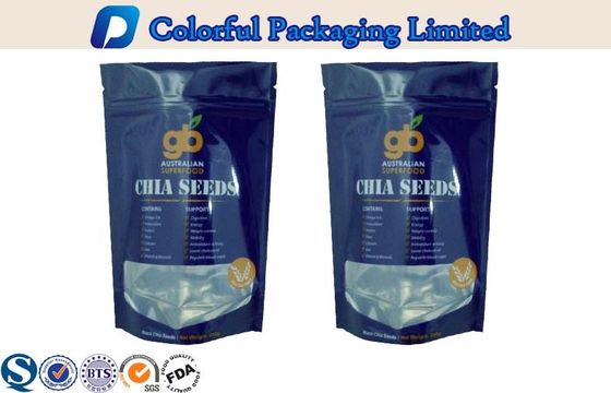 Aluminium Foil Linded Resealable Stand Up Pouch Food Grade Dengan Zipper Top / Jendela