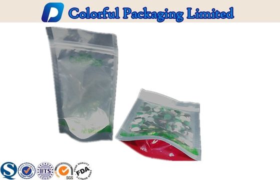 makanan anjing kain Resealable aluminium Foil Stand up kantung dengan jendela