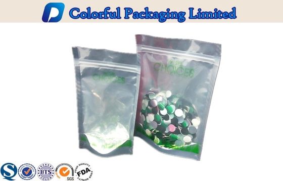 Glossy cetak / matte Batal Disesuaikan Resealable Berdiri kantong dengan air mata norch