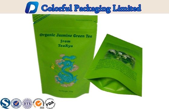 Zipper Top Aluminium Foil Stand Up Pouch 250g Disesuaikan Untuk Langsing Sehat Scented Tea