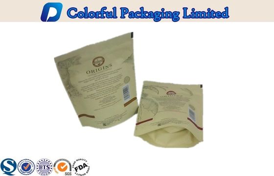 MOPP / PET / PE Resealable Plastik Berdiri Pouch untuk kopi, teh, makanan kering