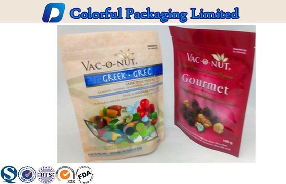 Disesuaikan PET + Matt Varnish Resealable Berdiri kantong Untuk Snacks, Nut Food