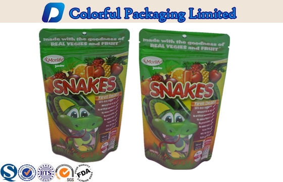 Recycle PET / PE berdiri ritsleting tas kantong untuk Makanan ringan / buah kering