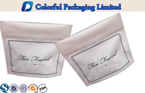 kustom Matte pink zipper plastik Stand Up Pouch Untuk Pet Food, Seafood