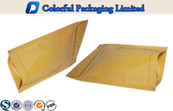 Kuning Ziplock Recycle Plastik Berdiri Pouch For Tea, Snacks, Nut Food