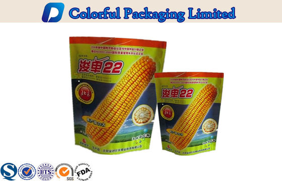 OEM Jagung Cemerlang Plastik Stand Up Pouch untuk makanan hewan, rempah-rempah, saus, daging