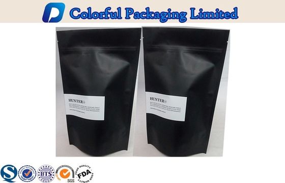 Matte Balck Percetakan Plastik Stand Up Pouch, Customized Teh Kopi Pouch
