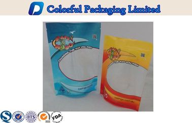 Ziplock Jendela Plastik Stand Up Pouch Disesuaikan Percetakan Untuk Ikan Lure