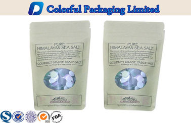 Cookies Aluminium Foil Kertas Kraft berdiri ritsleting tas kantong dengan Jendela