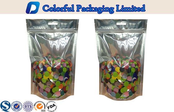 Disegel kembali Aluminium foil Stand Up Pouch dengan Window / Zipper / Euro Lubang
