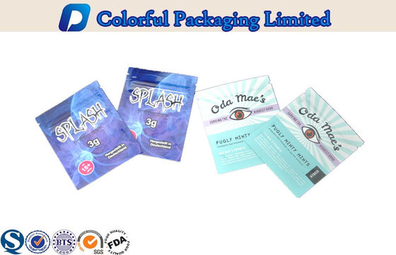 Aluminium berbaris berdiri ritsleting tas kantong Untuk Herbal Tea Leaves Packing