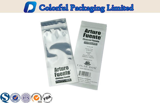 Tembakau Packing Plastik Foil Berjajar Zipper Laminated Pouch Dengan Jendela