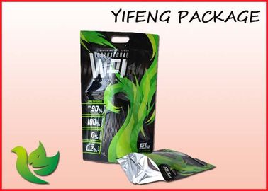 Panas Sealing Plastik Stand Up Pouch Untuk Whey Protein Powder 500G 1000G