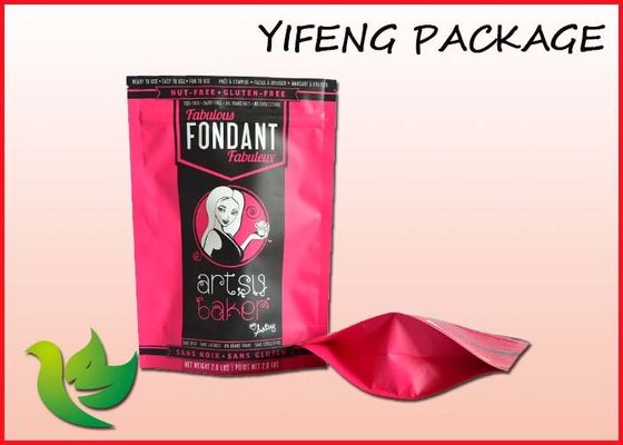 Bawah Gusset Plastik Stand Up Pouch Dengan Zipper Air Mata Notch