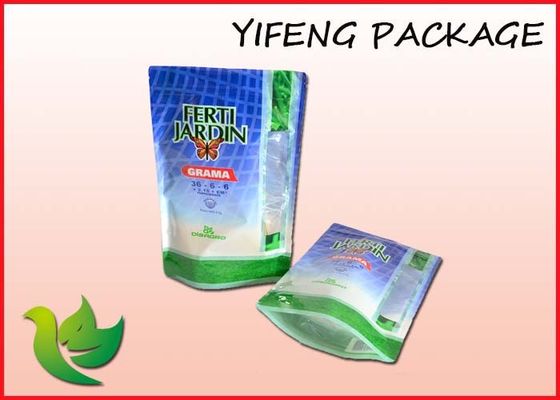 Pupuk Kimia Plastik Stand Up kantong Dengan Zip Lock Disesuaikan Dicetak