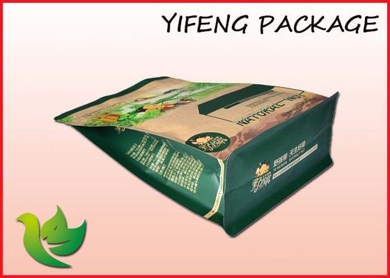 Zip Lock Up Pouch Bawah Berdiri datar Untuk Makanan Kemasan 500g