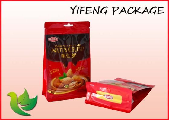 Pouch Bawah Aluminium Foil Ziplock datar Dengan Custom Logo Untuk Makanan