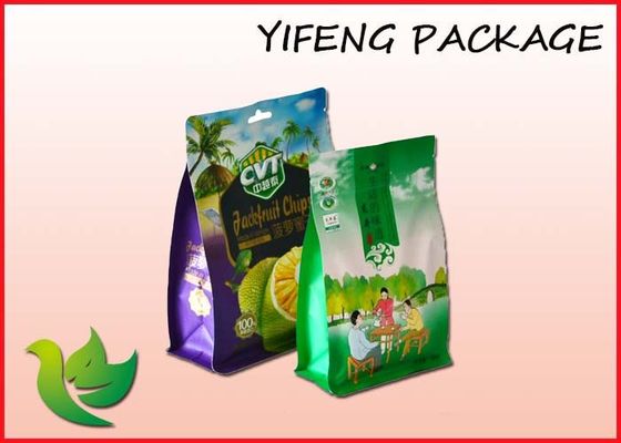 Pouch Bawah Aluminium Foil Ziplock datar Dengan Custom Logo Untuk Makanan