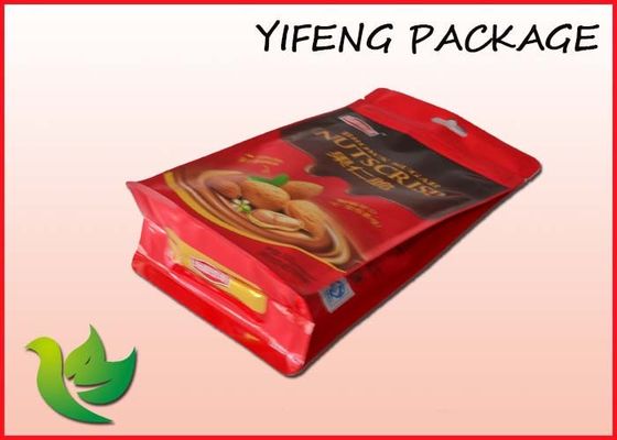 Pouch Bawah Aluminium Foil Ziplock datar Dengan Custom Logo Untuk Makanan