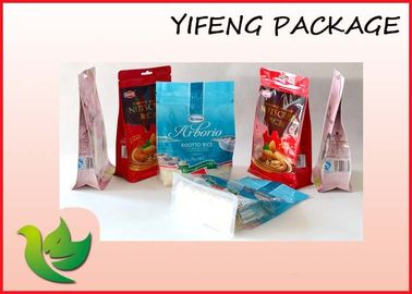 Makanan Kemasan Bawah datar Pouch Dengan Top Zipper DAN Tunggu Lubang