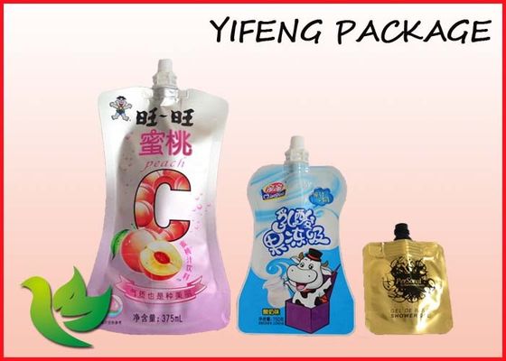 Stand Up Aluminium Foil Spout Pouch Dengan Percetakan Colorful Untuk Juice