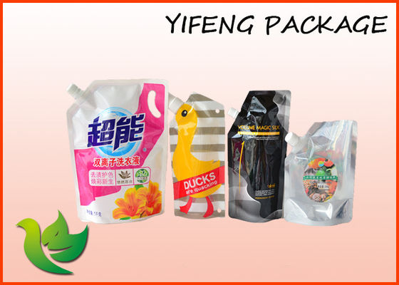 Stand Up Aluminium Foil Spout Pouch Dengan Percetakan Colorful Untuk Juice