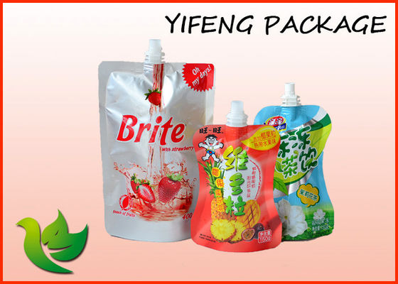 Bawah Gusset Free Shape Spout Pouch Untuk Juice Buah Liquid Soup Packaing