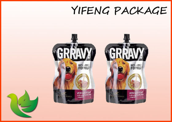 Custom cetak Spout Pouch Aluminium Foil Makanan Hewan Fleksibel Kemasan Bag