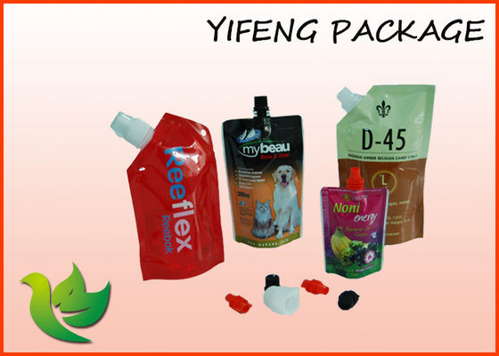 Custom cetak Spout Pouch Aluminium Foil Makanan Hewan Fleksibel Kemasan Bag