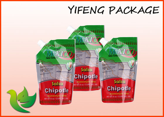 Berdiri disesuaikan Up Aluminium Foil Bag Dengan Spout Cair Kemasan