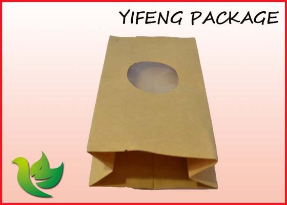 Kemasan Tas sisi Gusset Kopi Blok Bawah Kraft Paper Pouch Matt / Gloss