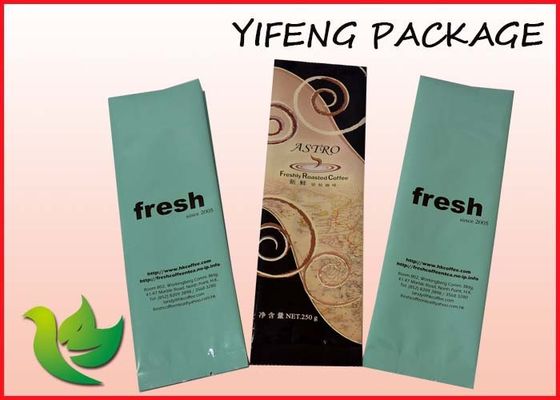 Panas Sealable Aluminium Foil Coffee Bean Bag ritsleting Side Gusset Pouch