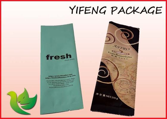 Panas Sealable Aluminium Foil Coffee Bean Bag ritsleting Side Gusset Pouch