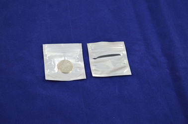Kecil Aluminium Foil OPP / AL / PE Pouch Zipper Packaging, Grip Seal Tas