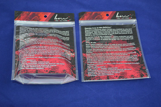 BOPP / PE Stand Up Zipper Pouch Kemasan berwarna untuk Kosmetik OEM