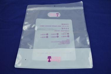 Kustom Big datar Laminating Zipper Pouch Kemasan Transparan Eco Friendly