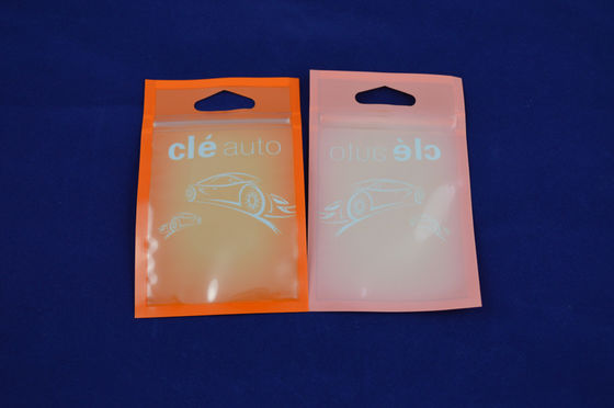 Merah muda Sealing Kecil ritsleting Pouch Kemasan, datar Poly Bags Dengan Valve