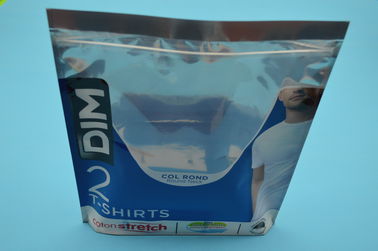 Eco Friendly Zipper Pouch Kemasan Resealable Garment Untuk T-Shirt