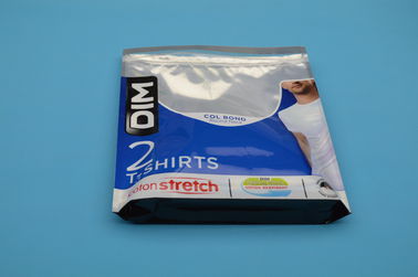 Eco Friendly Zipper Pouch Kemasan Resealable Garment Untuk T-Shirt