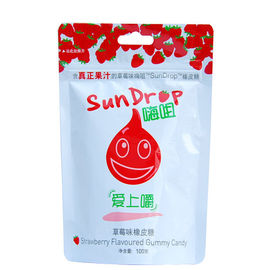Food Grade Reclosable Stand Up Plastik Zipper Pouch Kemasan Dengan Handle