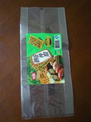 Tengah Seal Cello Snack Food Pouch Packaging Untuk Sandwich Food Grade