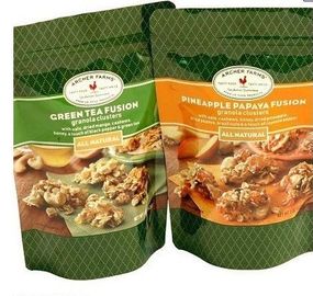 Stand Up Sealable Makanan Pouch Kemasan Tas dengan Zipper RoHS Fleksibel