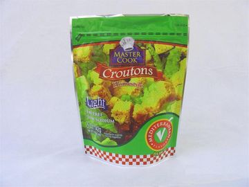 Stand Up Sealable Makanan Pouch Kemasan Tas dengan Zipper RoHS Fleksibel